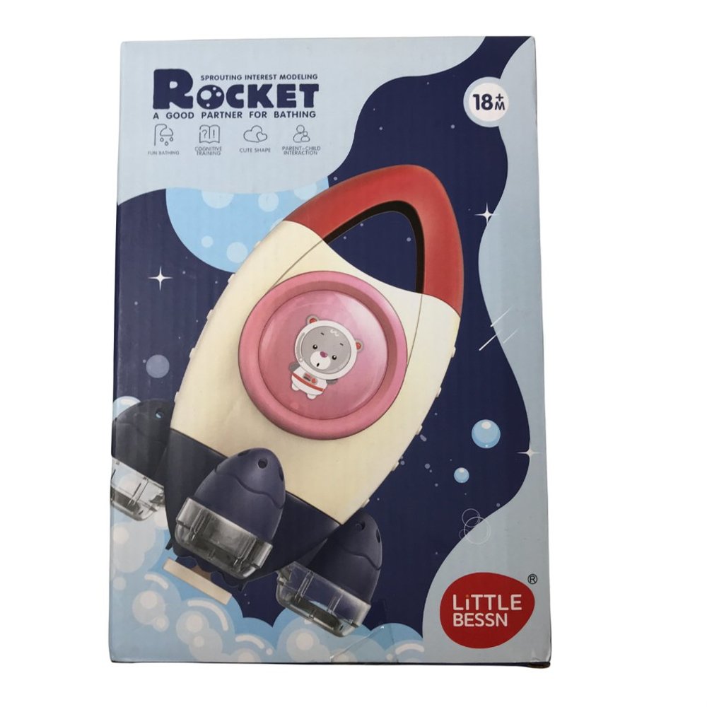 Little Bessn Baby Girls Bath Rotating Water Spray Rocket, Size: 18+M, New in Box